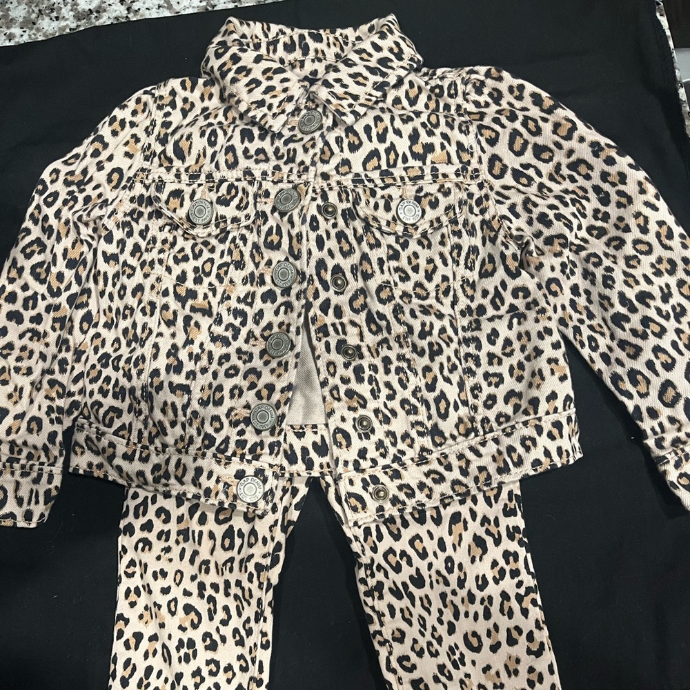 Gap Leopard Jean set for kids skinny fit